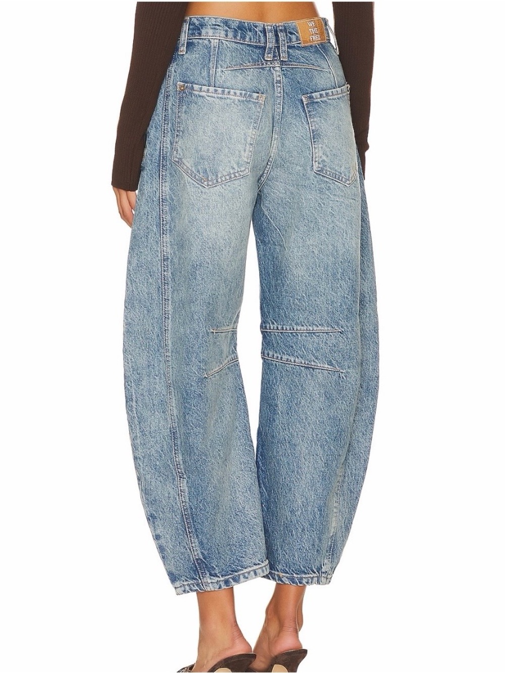 We The Free Good Luck Mid-Rise Barrel Jeans in Ultra Light Beam, size 29 - Picture 8 of 14